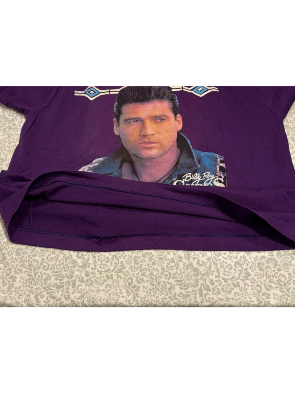 Vtg 90s Single Stitch Billy Ray Cyrus Country Music Tee XL USA 50/50 Western - Picture 10 of 11